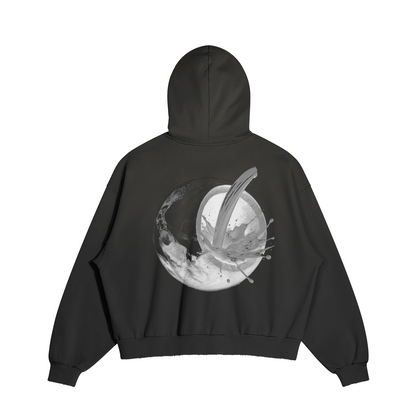 Pooring the World Black/White Hoodie